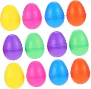 ifundom 12 Pcs Egg Decoration Top Eggs Cool Eggs Fish Tank Ornaments Fans Prefilled Eggs for Colorful Eggs Artificial Eggs Basket Plastic
