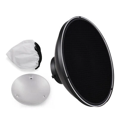 30cm/11.8in Standard Reflector Dish Bowens Mount with White Diffuser K5F2
