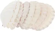 BRIGHTFUFU Shell Plate Natural Beauty 10pcs Large Scallop Shells Food Serving Tray for Decor