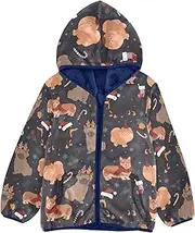 [Caihoyu] Sherpa Lined Toddler Hoodie Zip Up Jacket Toddler Girl Jacket With Hood