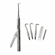 Dental Stainless Steel Crown Remover Gun Surgical Tool With 3 Tips Attachments