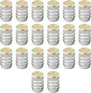 20x Car Tire Valve Stem Caps Tire Air Caps, Easy Installation, Aluminum Alloy, Accessories Stem Covers for Cars Bikes Suvs, Silver