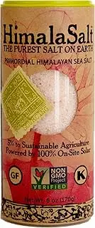 HimalaSalt Primordial Himalayan Sea Salt, Fine Grain Shaker, 6-Ounce (Pack of 6)