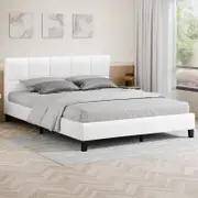 ALFORDSON Bed Frame Leather White