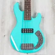 G&L CLF Research L-1000 Series 750 5-String Bass, Caribbean Rosewood, Turquoise
