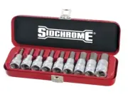 Sidchrome 9-PIECE AF 1/2'' DRIVE IN-HEX SOCKET SCMT14465 Chrome Vanadium