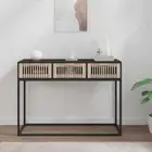 Console Table Black 105x30x75 cm Engineered Wood and Iron vidaXL