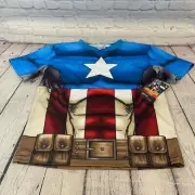 Marvel Captain America Boy’s Halloween Costume Shirt Sz: M NWT