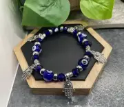 Lucky Evil Eye Hamsa Beaded Bracelet Stretch Protection & Blessings New B5724