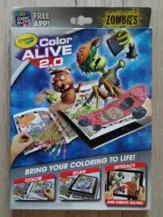 Crayola Color Alive 2.0 Zombies Interactive Coloring Book Crayons New SHIPS FAST