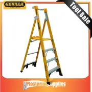 Gorilla Platform Fibreglass Ladder 1.8m 150kg 6 Step FPL006-I