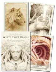 WHITE LIGHT ORACLE CARDS Kit Angelic Card Deck Book Tarot Boxed Set angel angels