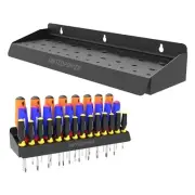 Wall Mount Storage Rack Organizer for Workshop, Shed, Screwdriver Holder