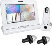 Skin Hair Scalp Detector Hair Follicle Facial Skin Oil Moisture 11 Inch HD LCD Screen Microscope Tester for Home Beauty Salon Spa