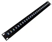 24 Port LC Fiber Patch Panel Singlemode (Blue Couplers) (loaded 1u) 19"