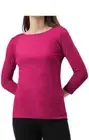 New Womens Long Sleeve Round Neck Plain Basic Ladies Stretch T-Shirt Top 8-14