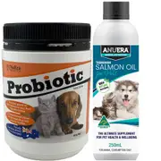 Bundle and Save 10% - ANUERA Complete Health Pack for Pets 500g Probiotic + 250ml Salmon Oil