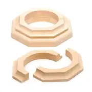 Pole-Wrap 3-1/2 in. Dia Oak Cap and Base Trim Set Premium Red Oak Stainable Wood