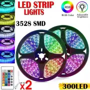 5M LED Strips Light 3528 SMD RGB 12V 24key Remote Control Dimmable Waterproof