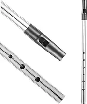 SWOOMEY C Key Metal Flute for Beginners Ireland Whistle Instrument Easy to Play C Flute for Mellow Tones Timbre for Music Practice