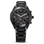 SWAROVSKI 施華洛世奇 黑色拋光多鏈式錶帶時尚腕表 5641393/黑款/ 39MM