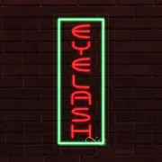 NEW "EYELASH" w/BORDER VERTICAL 30x12x1 INCH LED FLEX WINDOW INDOOR SIGN 31556
