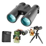 Adorrgon HD Binoculars for Adults High Powered with Phone Adapter, Tripod 12x42