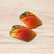 Walleva Fire Red Mr.Shield Polarized Replacement Lenses for Wiley X Valor