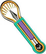Multi-Function Fruit Slicer - 3 en 1 Avocado Cutter, Scoop, Ball Picker with Ergonomic Handle | Vegetable and Fruit Prep Tool for Apples, Pears, Bananas, Cucumbers, Quick Peeling and Cutting Gadget