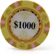 Versa Games Monte Carlo Clay Poker Chips in 13.5 Gram Weight - Pack of 50 (Choose Colors)