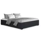 Artiss Toki Queen Size Storage Gas Lift Bed Frame Without Headboard Fabric Charc