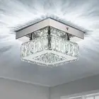 Mini lámparas de cristal modernas, luz de techo empotrada