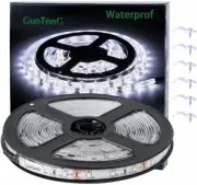 GuoTonG Flexible Waterproof LED Light Strip 300 SMD 2835 6000K 12V 16.4ft