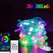 65ft Waterproof RGB Smart LED Strip Lights – App & Remote Controlled Lighting