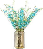 Decorative Vase Vase Glass Vase Creative Home Decoration Modern Flower Dried Flower Vase Home Decoration Living Room Tv Cabinet Wine Cabinet Display (with Flowers) Flower Vases (Color : Yell (Size :