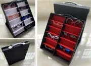 Hand-held Standable box travel Sunglasses Glasses Display 12 grid Storage Case