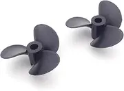 LUMIXE 2PCS 28mm 30mm 34mm 36mm Nylon Propeller 4mm 3mm Shaft Submerged Prop RC Boat Tug Fishing Bait Toy Boat Marine Model DIY Boat Propeller(2PCS LH Size A)