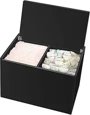 DELIPPLY Tampon Holder for Bathroom, Tampons and Pads Container Box, Women Period Storage Holder, Black