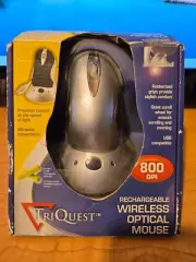 Vintage TRIQUEST Rechargeable Wireless Optical Mouse 800 DPI 60-319 NEW