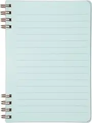 A6 Spiral Notebook, 60 Lined Sheets, 120 White Pages, Blue Cover, Hand Wrist Comfy Design, Easy Tear Out