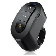 2.4GHz Rechargeable Wireless Presenter Finger Ring with Red Light USB Presentation Remote for Win 1 black