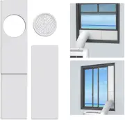 LBG Products Portable Air Conditioner Window Seal Plates Kit, Vertical AC Window