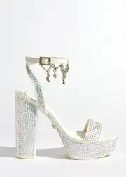 SPARKL ISABELLA HEEL in White at Nordstrom, Size 6