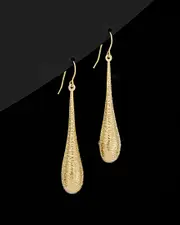 14K Italian Gold Front-Back Earrings