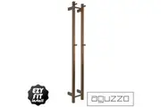 AGUZZO EZY FIT Heated Towel Rail - Double Vertical Square Tube - (H1400mm) - PVD Rose Gold