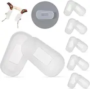 Eyeglass Nose Pads Covers Soft Silicone Nose Pads Slip-on Eyeglasses Nose Bridge Pads Anti-Slip Nose Guards White Anti Slip Nose Pads for Glasses Repair Kit (5 Pairs)