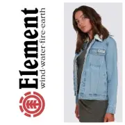 BNWT ELEMENT WOMEN’S ZAC SHERPA LINED DENIM JACKET SMALL (8) $159.99