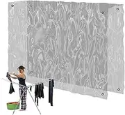 Dgayaeic Clothes Drying Rack Rain Cover - Oudside Laundry Drying Rack Cover for Rain - All-Weather PVC Waterproof Shield for Sheet Quilt Blanket Pants Shirts Lingerie Coat