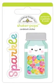 Doodlebug Shaker-Pops 3D Stickers-Sequin Jar DP7259