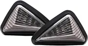 Motorcycle Indicators Flowing Turn Signal Lights Triangle LED Motorcycle Turning Signals Flashing Lights Flowing Daylight Indicators Lamp(2pcs Yellow White)